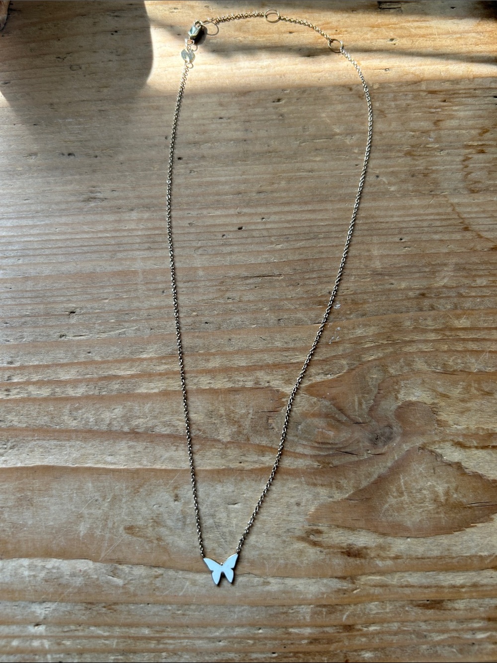 Jennifer Zeuner Delicate Gold Butterfly Pendant Necklace - Women's Jewelry